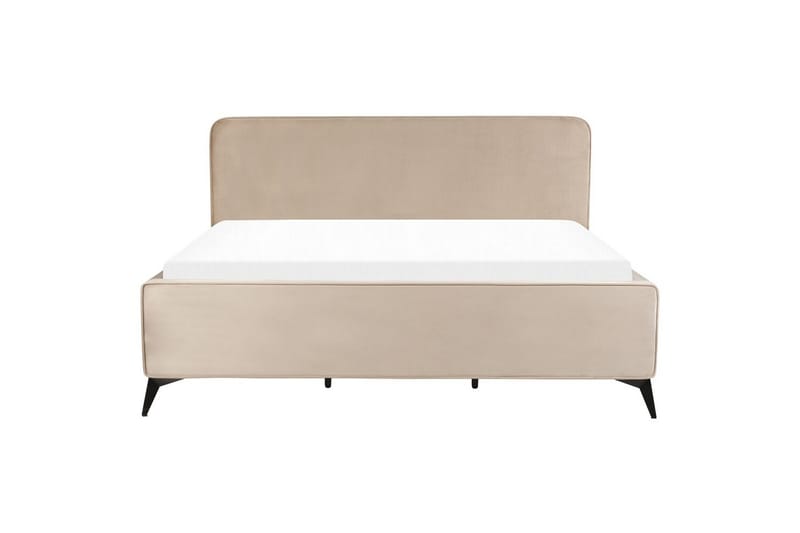 Seng med lamellbunn Valognes - Taupe, svart, 180x200 cm - Møbler - Senger - Sengeramme & sengestamme