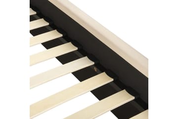 Seng med lamellbunn Valognes - Taupe, svart, 180x200 cm - Møbler - Senger - Sengeramme & sengestamme