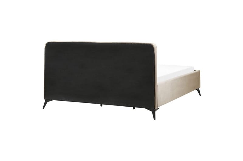 Seng med lamellbunn Valognes - Taupe, svart, 180x200 cm - Møbler - Senger - Sengeramme & sengestamme