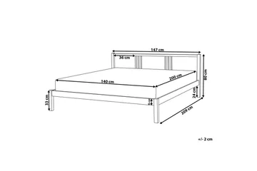 Seng med lamellbunn Vannes - 140x200 cm - Møbler - Senger - Sengeramme & sengestamme