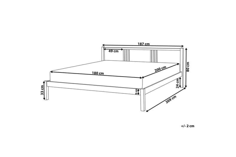 Seng med lamellbunn Vannes - 180x200 cm - Møbler - Senger - Sengeramme & sengestamme