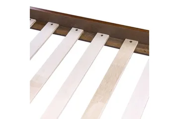 Seng med lamellbunn Poissy - Mørkt tre, beige, 180x200 cm - Møbler - Senger - Sengeramme & sengestamme