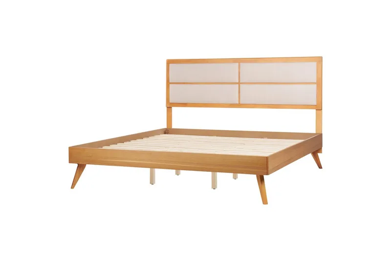 Seng med lamellbunn Poissy, Lyst tre, beige, 180x200 cm