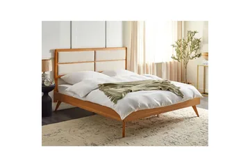 Seng med lamellbunn Poissy - Lyst tre, beige, 180x200 cm - Møbler - Senger - Sengeramme & sengestamme