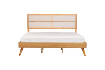 Seng med lamellbunn Poissy - Lyst tre, beige, 180x200 cm - Møbler - Senger - Sengeramme & sengestamme