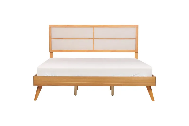 Seng med lamellbunn Poissy - Lyst tre, beige, 180x200 cm - Møbler - Senger - Sengeramme & sengestamme