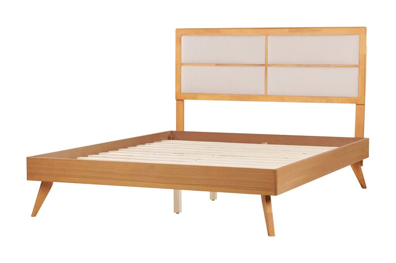 Seng med lamellbunn Poissy, Lyst tre, beige, 160x200 cm