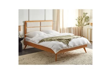 Seng med lamellbunn Poissy - Lyst tre, beige, 160x200 cm - Møbler - Senger - Sengeramme & sengestamme