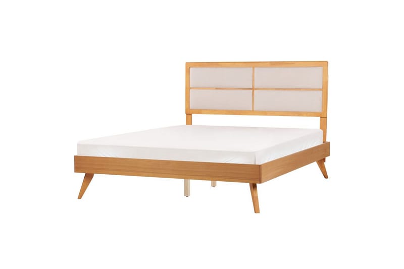 Seng med lamellbunn Poissy - Lyst tre, beige, 160x200 cm - Møbler - Senger - Sengeramme & sengestamme