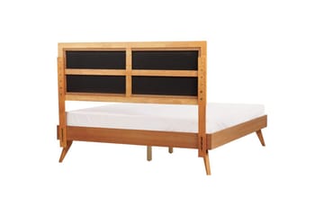 Seng med lamellbunn Poissy - Lyst tre, beige, 160x200 cm - Møbler - Senger - Sengeramme & sengestamme