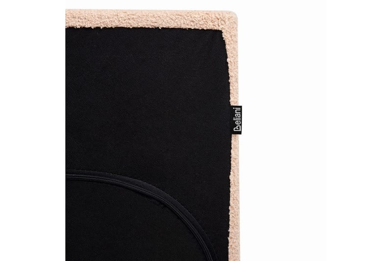 Seng med lamellramme Albi - Beige, svart/Bouclé, 140x200 cm - Møbler - Senger - Sengeramme & sengestamme