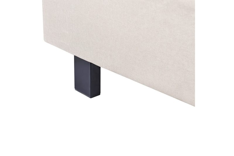 Seng med lamellramme Albi - Beige, svart/Polyester, 140x200 cm - Møbler - Senger - Sengeramme & sengestamme