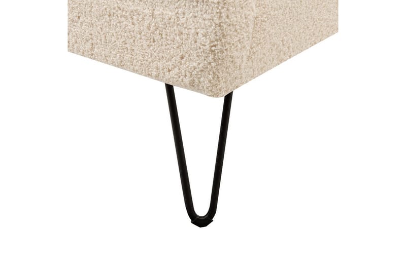 Seng med lamellramme Ambillou - Beige, svart, 140x200 cm - Møbler - Senger - Sengeramme & sengestamme