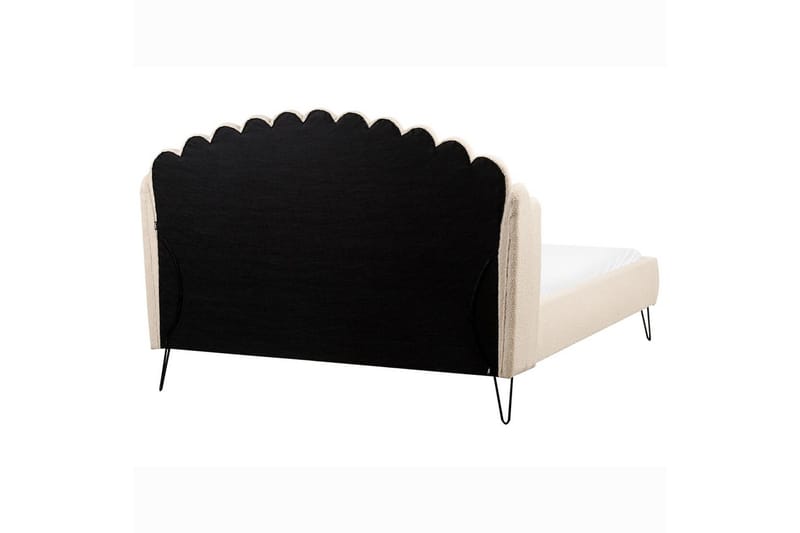 Seng med lamellramme Ambillou - Beige, svart, 140x200 cm - Møbler - Senger - Sengeramme & sengestamme