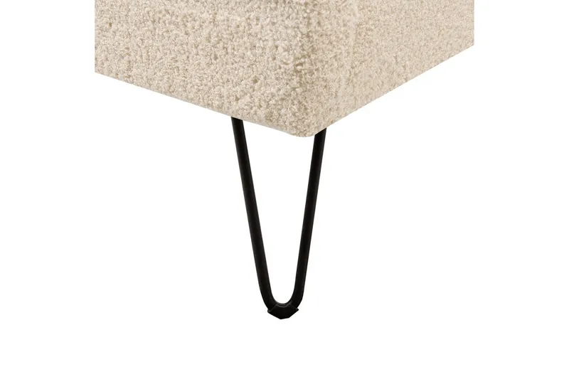 Seng med lamellramme Ambillou - Beige, svart, 160x200 cm - Møbler - Senger - Sengeramme & sengestamme