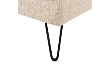 Seng med lamellramme Ambillou - Beige, svart, 180x200 cm - Møbler - Senger - Sengeramme & sengestamme