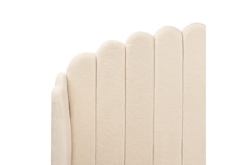 Seng med lamellramme Ambillou - Beige, svart, 180x200 cm - Møbler - Senger - Sengeramme & sengestamme