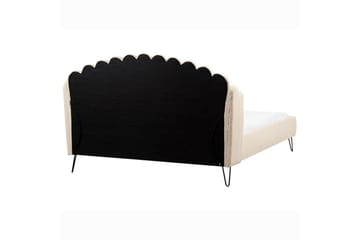 Seng med lamellramme Ambillou - Beige, svart, 180x200 cm - Møbler - Senger - Sengeramme & sengestamme