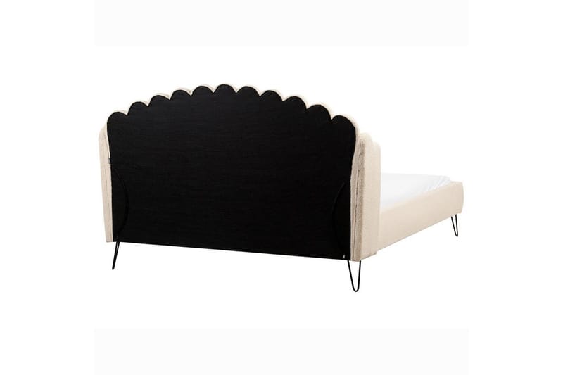 Seng med lamellramme Ambillou - Beige, svart, 180x200 cm - Møbler - Senger - Sengeramme & sengestamme