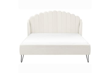 Seng med lamellramme Ambillou - Hvit, Svart, 140x200 cm - Møbler - Senger - Sengeramme & sengestamme