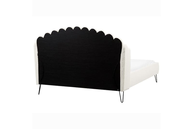 Seng med lamellramme Ambillou - Hvit, Svart, 140x200 cm - Møbler - Senger - Sengeramme & sengestamme