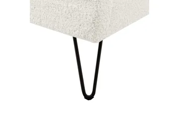 Seng med lamellramme Ambillou - Hvit, Svart, 160x200 cm - Møbler - Senger - Sengeramme & sengestamme