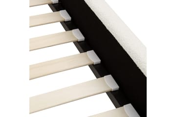 Seng med lamellramme Ambillou - Hvit, Svart, 160x200 cm - Møbler - Senger - Sengeramme & sengestamme