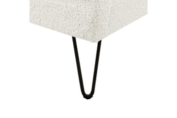 Seng med lamellramme Ambillou - Hvit, Svart, 160x200 cm - Møbler - Senger - Sengeramme & sengestamme