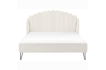 Seng med lamellramme Ambillou - Hvit, Svart, 160x200 cm - Møbler - Senger - Sengeramme & sengestamme