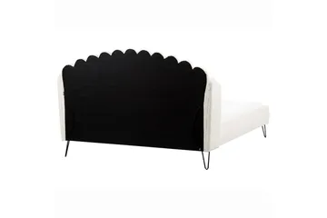 Seng med lamellramme Ambillou - Hvit, Svart, 180x200 cm - Møbler - Senger - Sengeramme & sengestamme