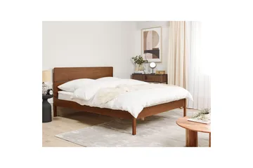 Seng med lamellramme Boisset - Brun/Gummitre, 160x200 cm - Møbler - Senger - Sengeramme & sengestamme