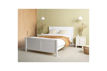 Seng med lamellramme Champagnat - Hvit, 140x200 cm - Møbler - Senger - Sengeramme & sengestamme