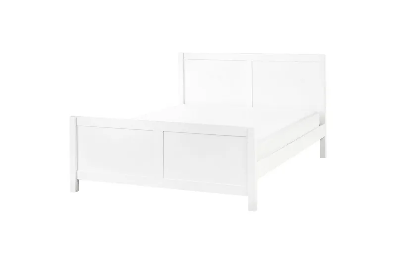 Seng med lamellramme Champagnat, Hvit, 140x200 cm