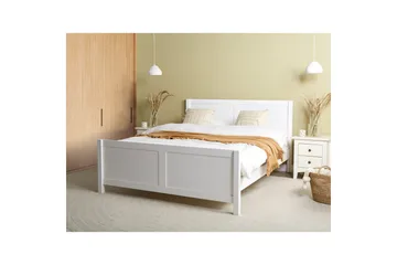 Seng med lamellramme Champagnat - Hvit, 160x200 cm - Møbler - Senger - Sengeramme & sengestamme