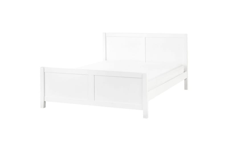 Seng med lamellramme Champagnat, Hvit, 160x200 cm