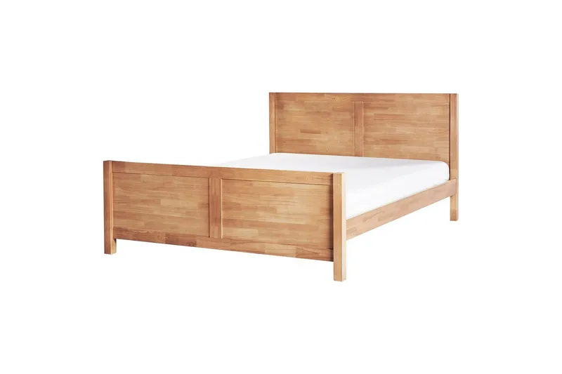 Seng med lamellramme Champagnat, Lyst tre, 160x200 cm