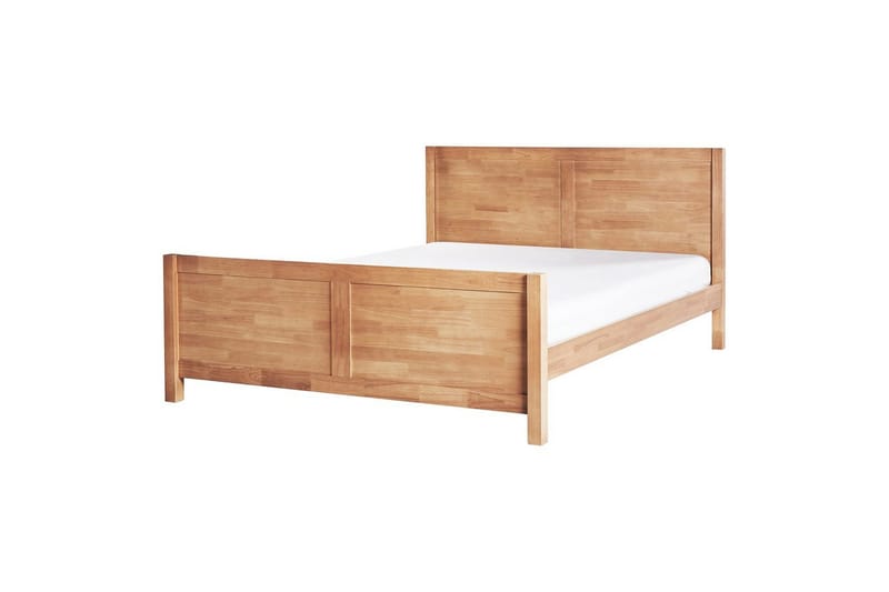 Seng med lamellramme Champagnat, Lyst tre, 160x200 cm