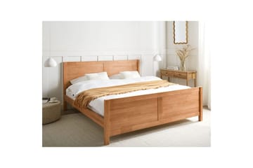 Seng med lamellramme Champagnat - Lyst tre, 180x200 cm - Møbler - Senger - Sengeramme & sengestamme