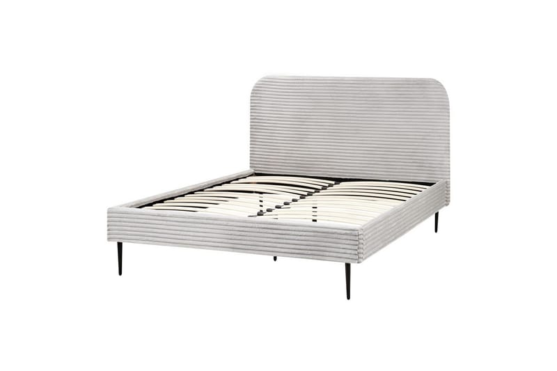 Seng med lamellramme Flayat, Grå, svart, 140x200 cm