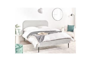 Seng med lamellramme Flayat - Grå, svart, 140x200 cm - Møbler - Senger - Sengeramme & sengestamme