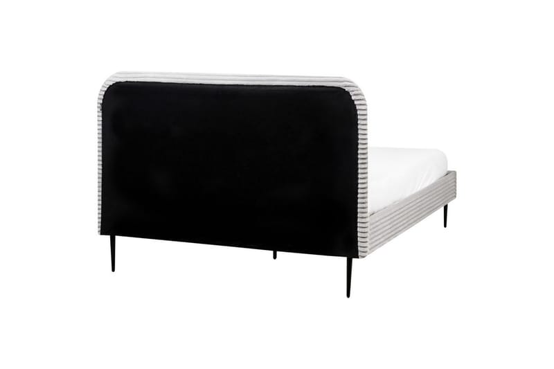 Seng med lamellramme Flayat - Grå, svart, 140x200 cm - Møbler - Senger - Sengeramme & sengestamme