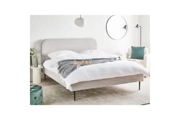 Seng med lamellramme Flayat - Grå, svart, 160x200 cm - Møbler - Senger - Sengeramme & sengestamme