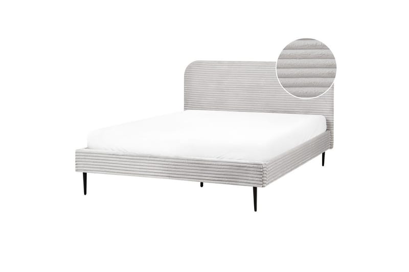 Seng med lamellramme Flayat - Grå, svart, 160x200 cm - Møbler - Senger - Sengeramme & sengestamme