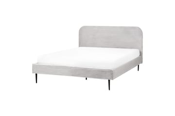 Seng med lamellramme Flayat - Grå, svart, 160x200 cm - Møbler - Senger - Sengeramme & sengestamme