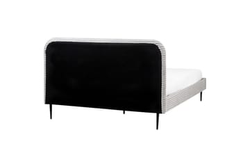 Seng med lamellramme Flayat - Grå, svart, 160x200 cm - Møbler - Senger - Sengeramme & sengestamme