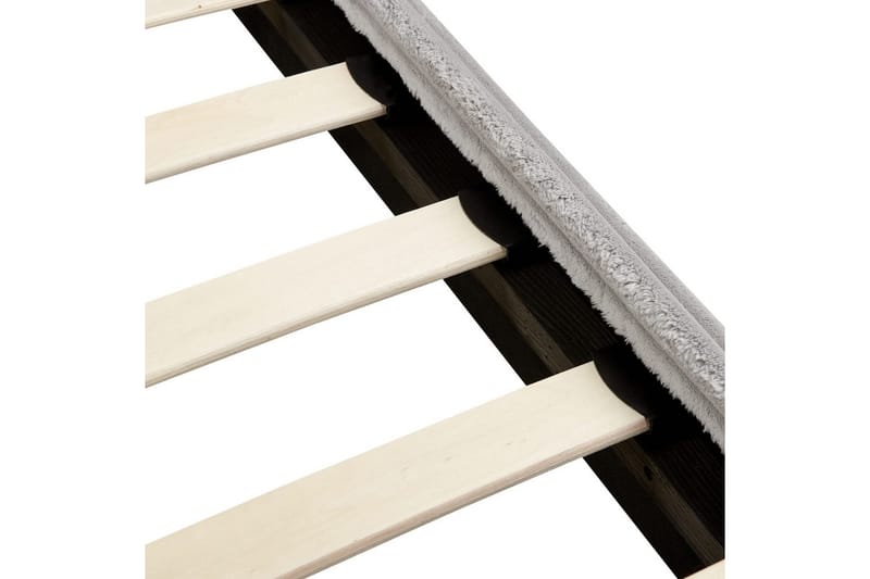 Seng med lamellramme Flayat - Grå, svart, 160x200 cm - Møbler - Senger - Sengeramme & sengestamme