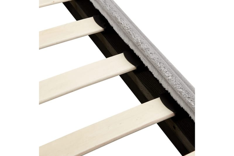 Seng med lamellramme Flayat - Grå, svart, 180x200 cm - Møbler - Senger - Sengeramme & sengestamme