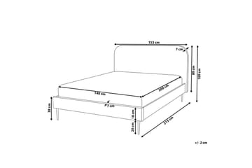 Seng med lamellramme Flayat - Grønn, Svart, 140x200 cm - Møbler - Senger - Sengeramme & sengestamme