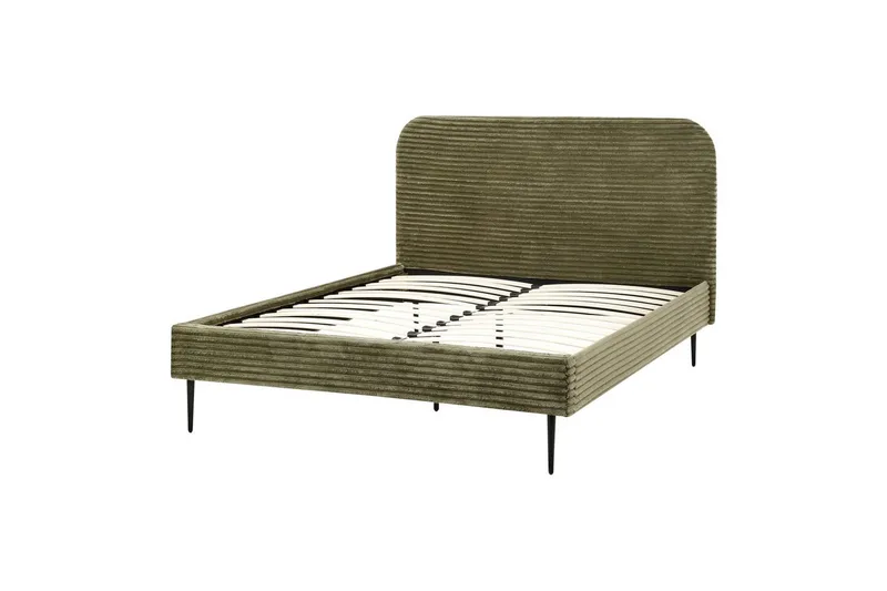 Seng med lamellramme Flayat - Grønn, Svart, 140x200 cm - Møbler - Senger - Sengeramme & sengestamme