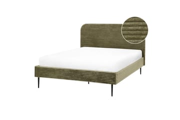 Seng med lamellramme Flayat - Grønn, Svart, 140x200 cm - Møbler - Senger - Sengeramme & sengestamme